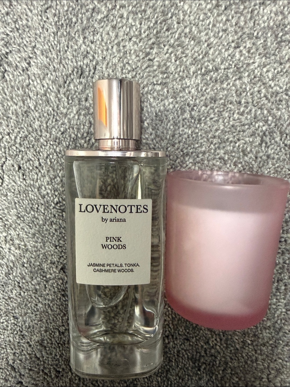 Ariana Grande LOVENOTES Clear Fragrance Bottle with Pink Accent